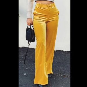 Velvet Wide Leg Pants